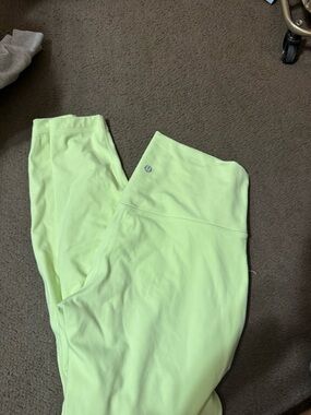lululemon Bright Neon Yellow Athletic Leggings